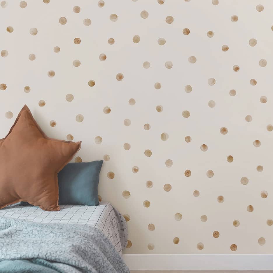 Watercolor dots sticker brown decor Collection Watercolor - tresxics